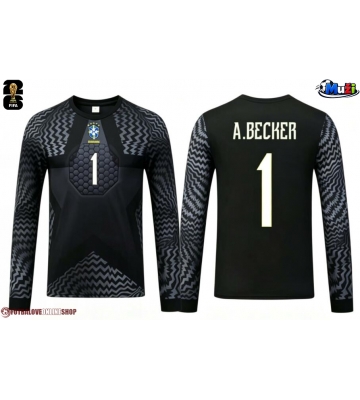 Brazílie Alisson Becker #1 Brankář Domácí Dres MS 2026 Dlouhým Rukávem